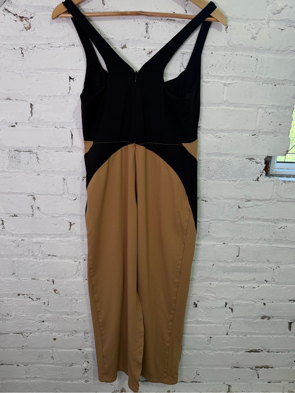 By Anthropologie Sleeveless Square-Neck Colorblock Slim Midi Dress Size Medium - Picture 7 of 10